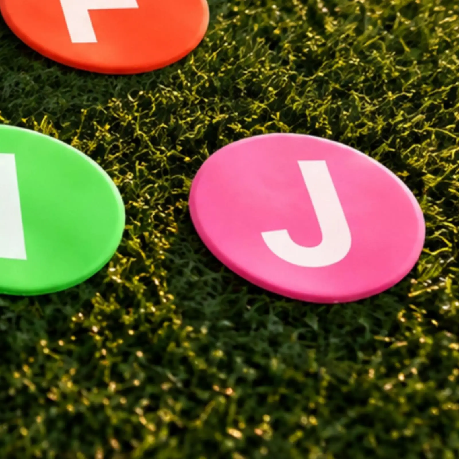 Lightweight Agility Marker Disc Set for Football Soccer Footwork Drills with ABC Letters for Coaches