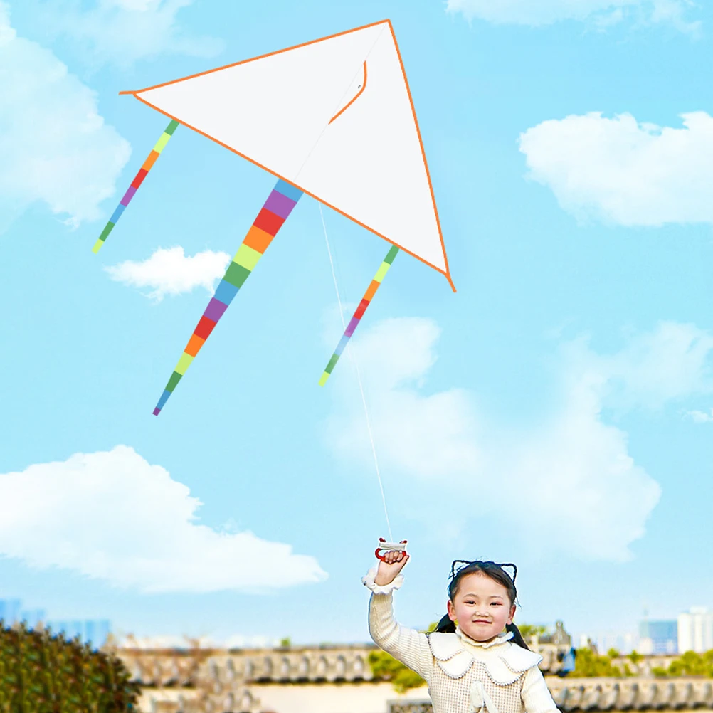 

2 Sets Blank Painting Kite Kids Toys Coloring DIY H Painted Children Graffiti Kites Plastic Nylon Lightweight Outdoor Toys