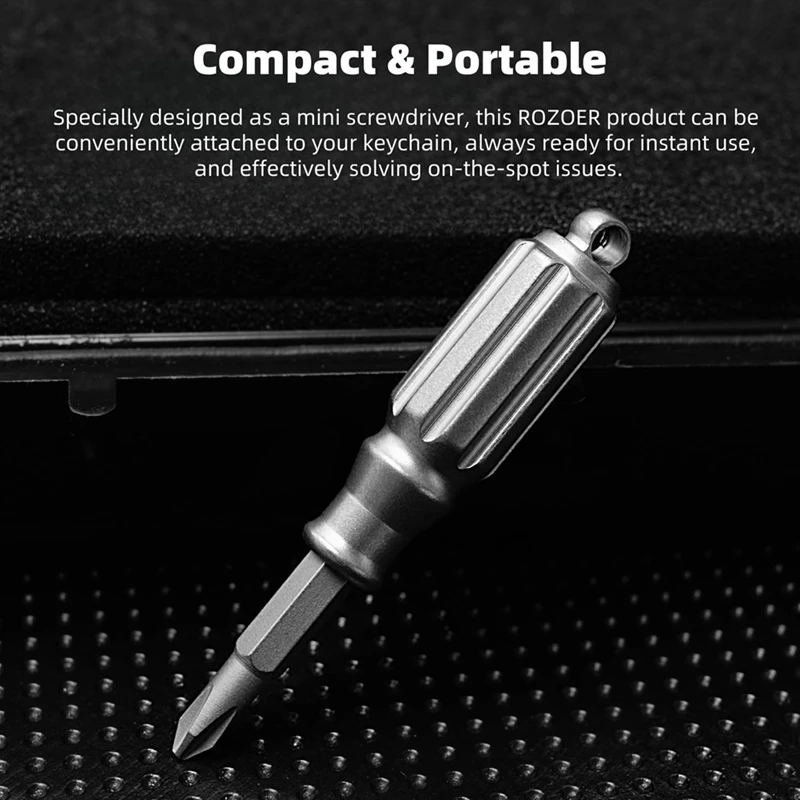 Titanium Mini Screwdriver Keychain-Portable&Magnetic Mini Screwdriver,Perfect For On-The-Go Applications And Quick Fixes