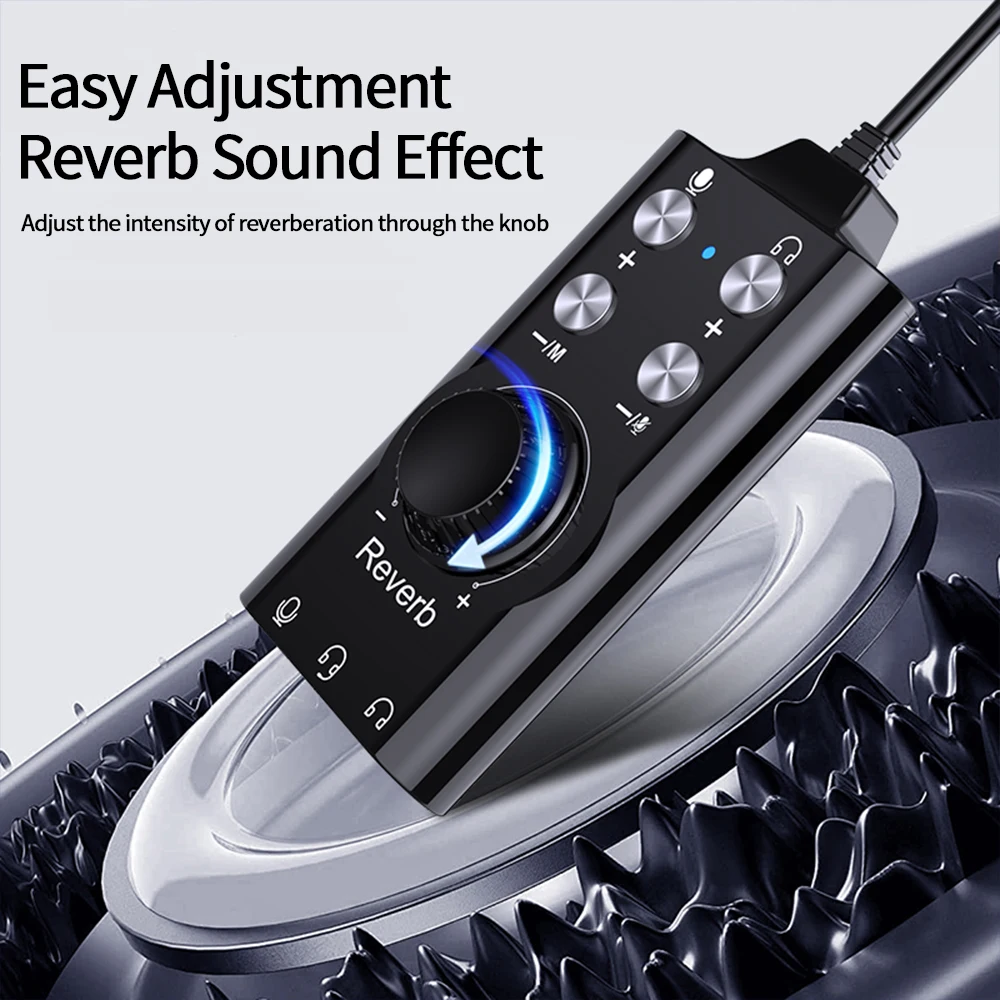 USB 7.1 External Sound Card USB to 3.5mm Audio Adapter USB to Earphone Microphone for Computer Laptop PS4 Sound Card