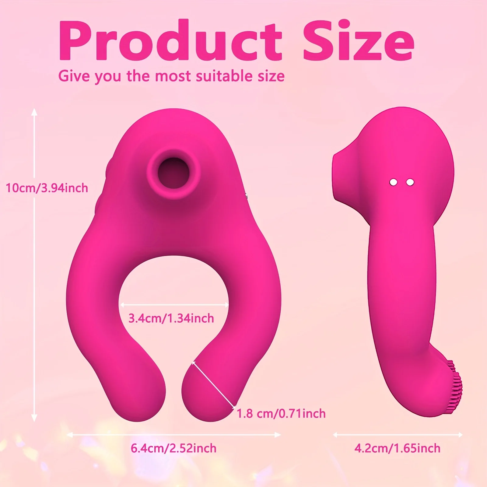 Shared Sexy Vibrating Penis Ring For Couples, Sucking Clit Massage Vibrator Stimulating The Scrotum, Adult Sex Tool Cock Ring, M