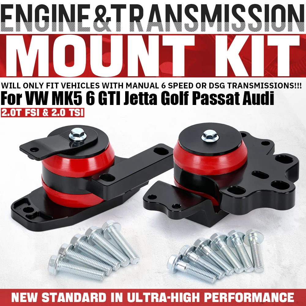 Engine Transmission Mount Kit For VW MK5 MK6 Jetta Golf Passat Audi A3 TT 2.0T TSI 05+ VR-TSB03