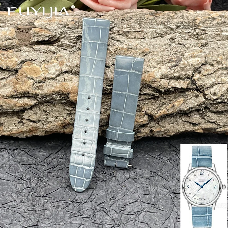 FUYIJIA New Custom MONT-BLANC Watch Band Handmade Alligator Strap 17MM 20MM 22MM Genuine Leather Belt Crocodile Skin Watchbands