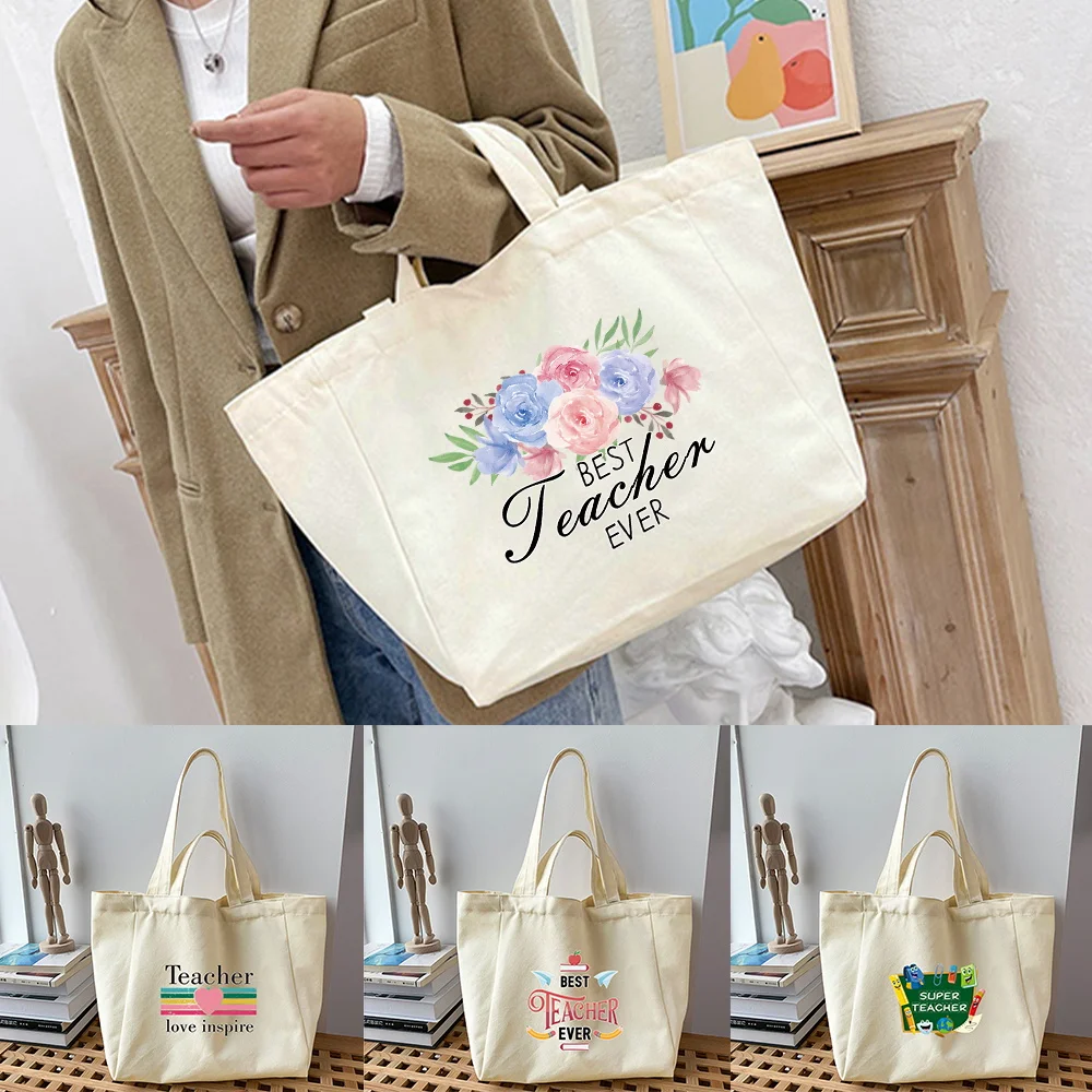 

Shopping Bag Fashion Hip Hop Hipster Shoulder Bag New Teacher Series Print Girls Fashion Casual Tote Bag Harajuku Style Handbags