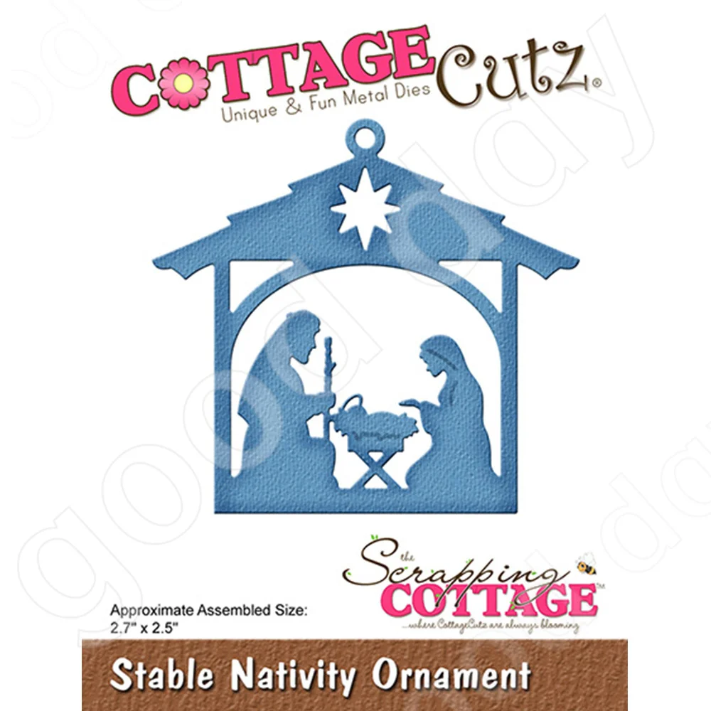 

Stable Nativity Ornament Metal Cutting Dies Scrapbook Diary Decoration Embossing Template Diy Greeting Card Handmade 2022 New