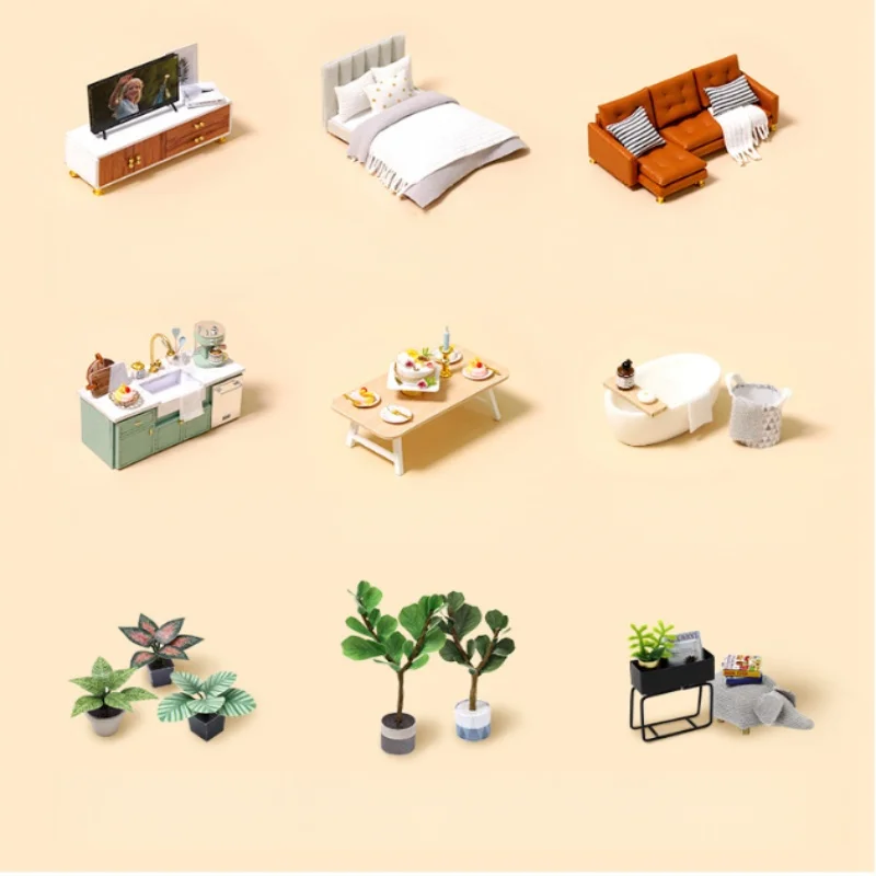 OUZEY Cozy Life Villa DIY، مجموعة بناء خشبية ثلاثية الأبعاد، هدية حرفية مريحة للمراهقين #6