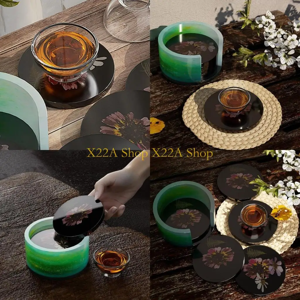 Unique Round Geodes Silicone Molds Resin Mold with Storage Box Molds