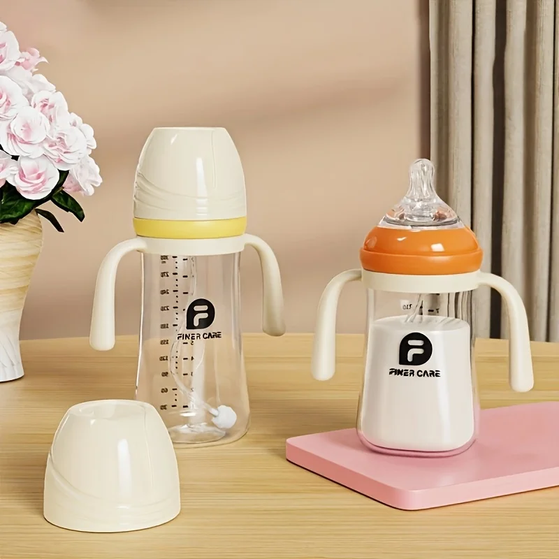 Newborn Baby Feeding Bottle with Handle Formula Straw Bottle Easy Grip Design Suitable for Baby's Small Hands