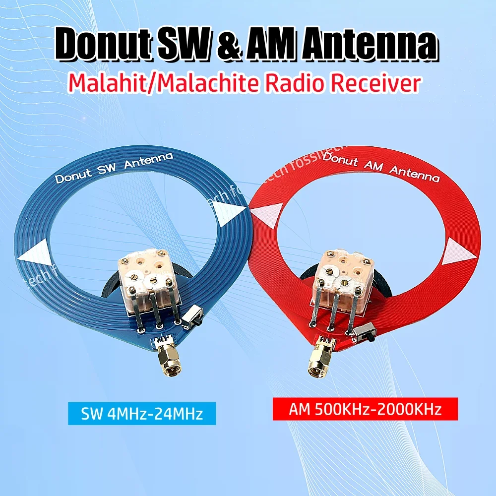 MALACHITE Donut Medium Wave 500-2000KHz Shortwave 4M-24MHz Antenna AM MW/SW Antenna Mini Ring Antenna TOP3M9037 Signal Amplifier