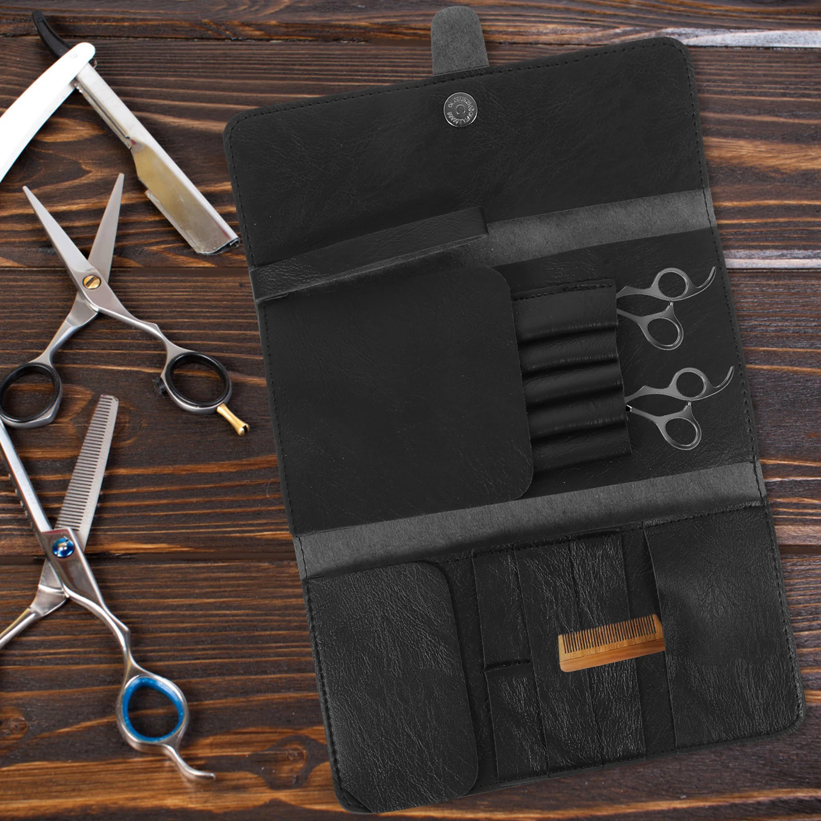 

1pc Barber Scissor Holder Bag Compact Organizer for Hairdressing Tools Salon Home Use Durable Storage Pouch Scissor