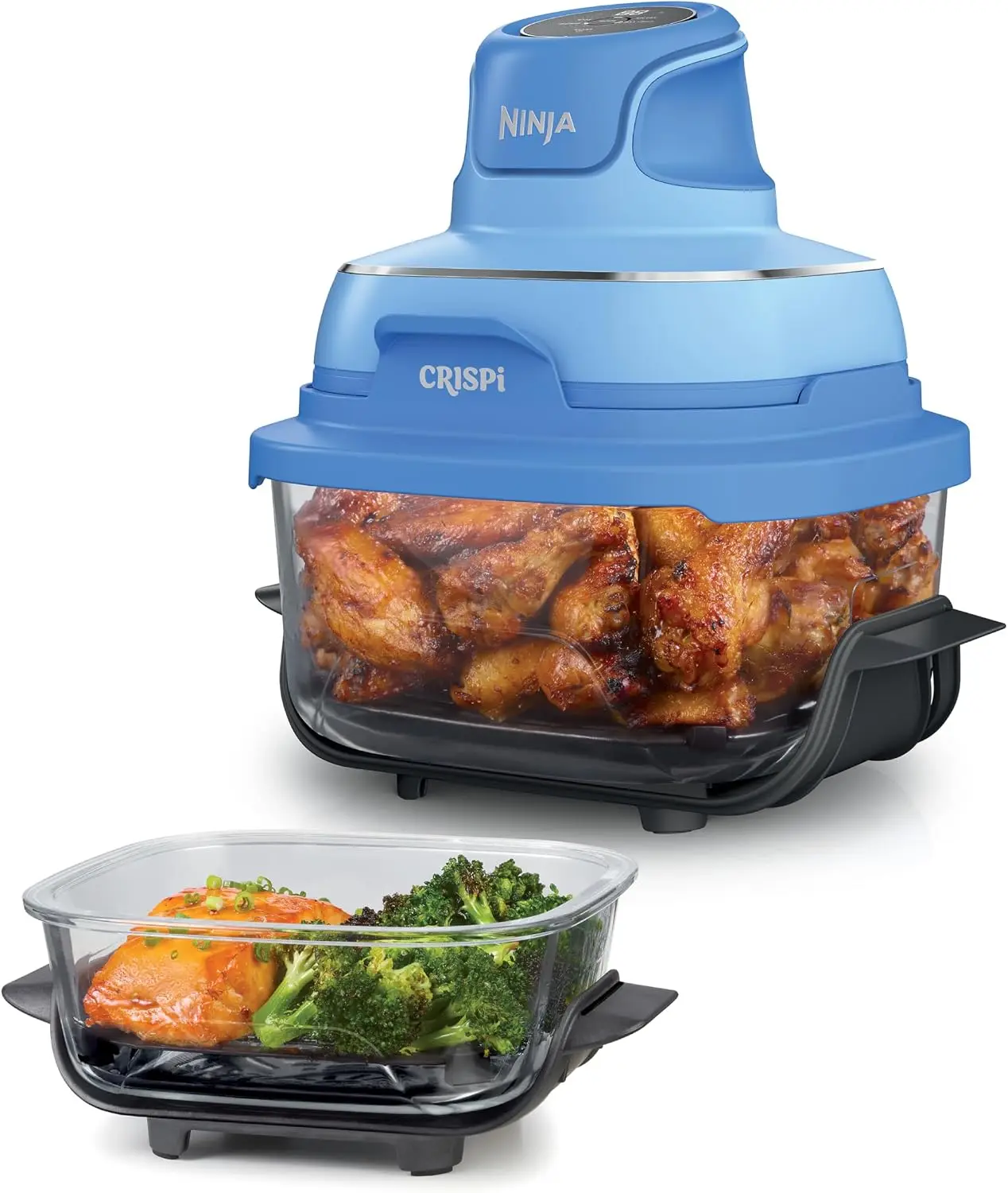 Crispi Glass Air Fryer, 4-in-1, Cobalt, FN101BL2