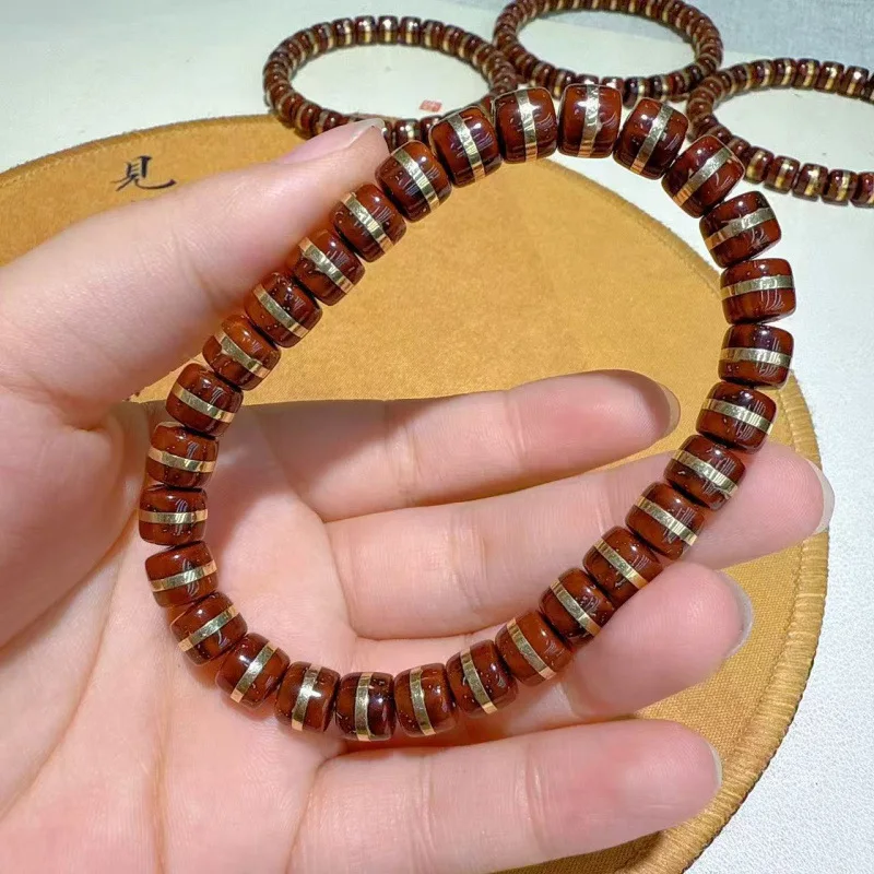 

Фиолетовая крыса, однолинейный браслет в старом стиле с золотым поясом, ручной культурный аксессуар