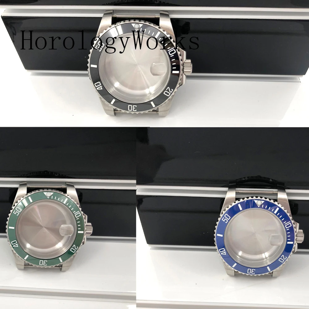 40mm Silver Case Sapphire Glass Fit NH35/NH36 Miyota8205/8215/821A ETA2836 Mingzhu2813/3804 Movement