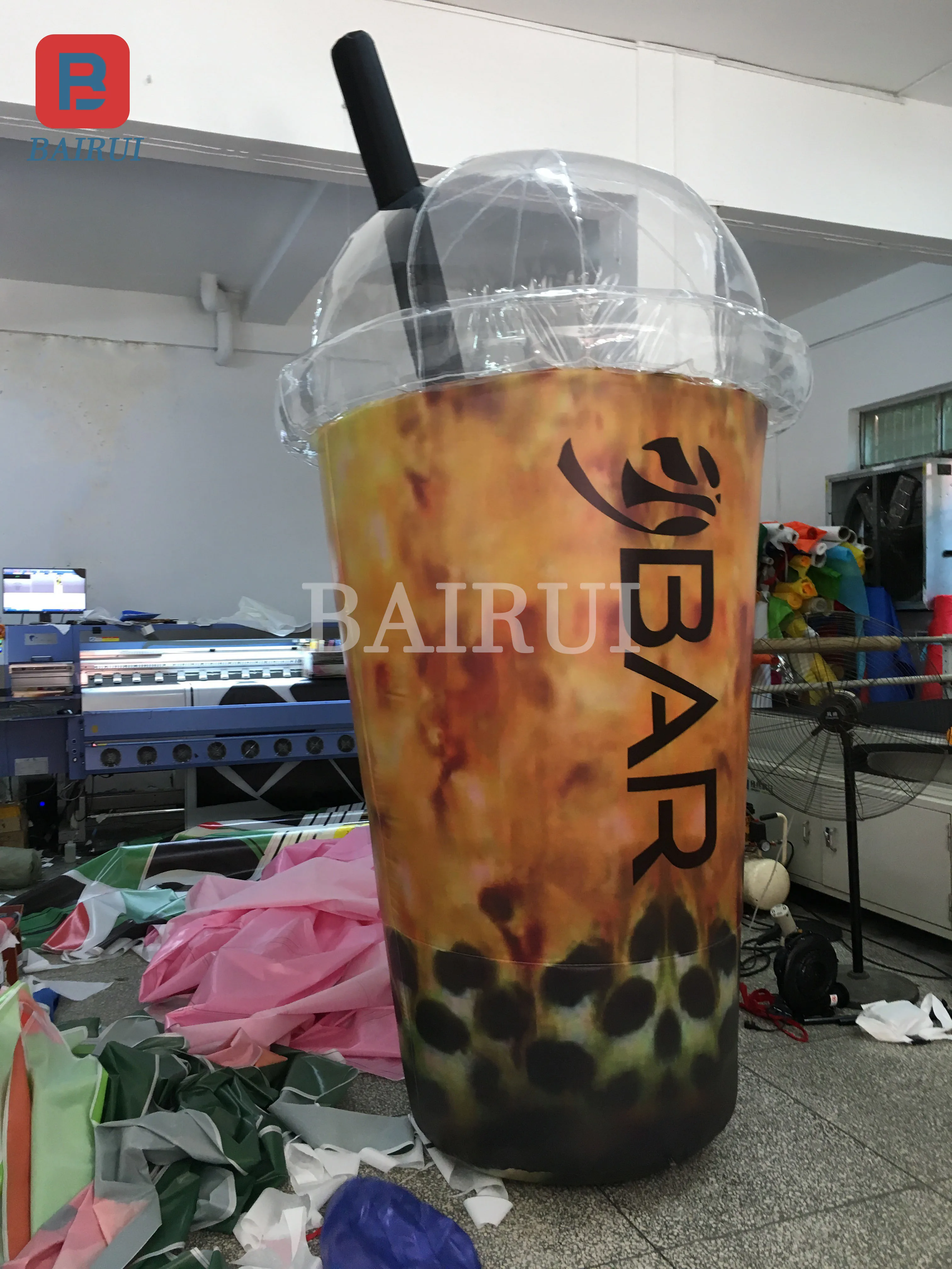 Inflatable creative imitation milk tea model air model milk tea shop door decoration outdoor publicity props market