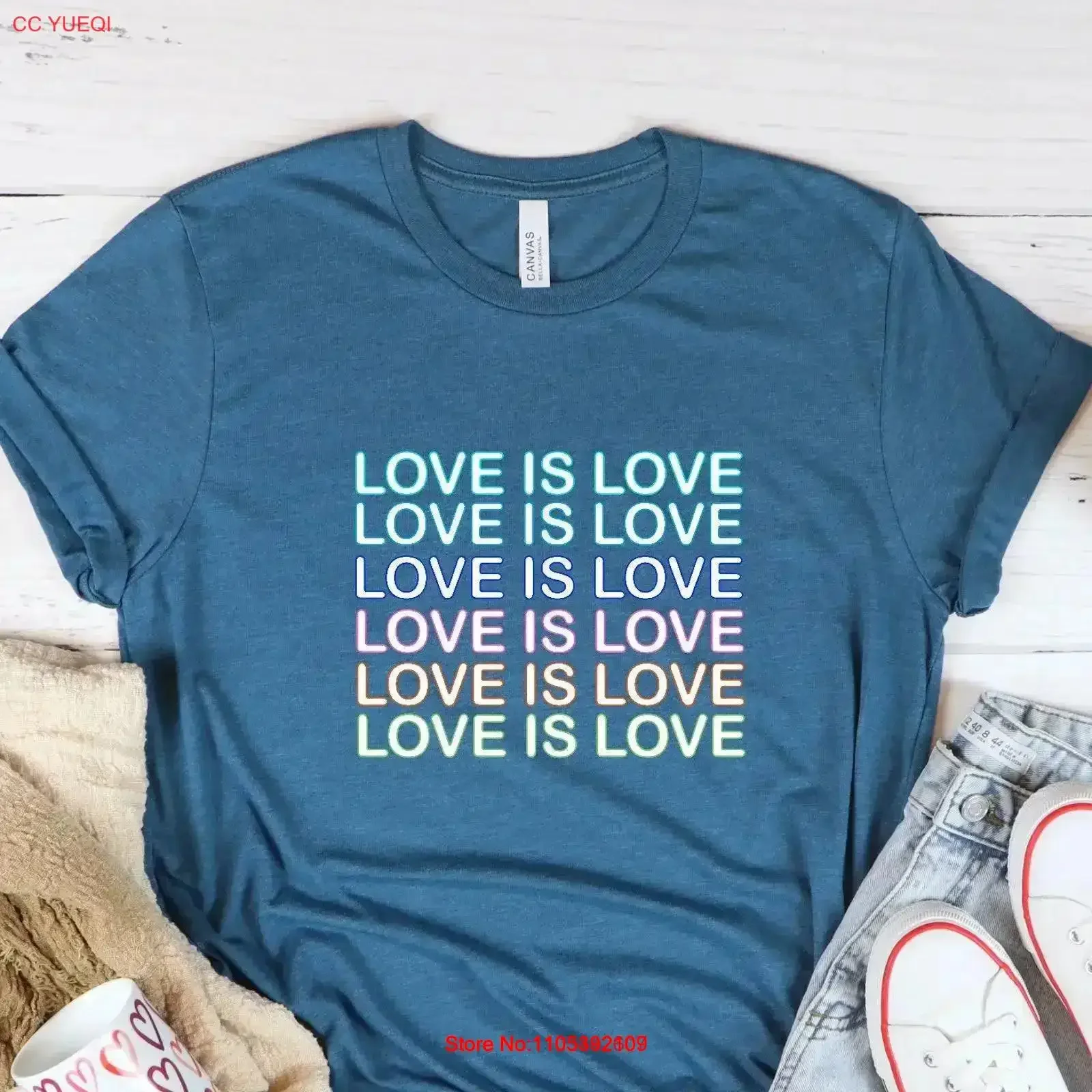 Love is T Shirt LGBT Pride vintage Washed Top For Everyday Wear Versatile graphic designer clothes Casual Breathable Stretched