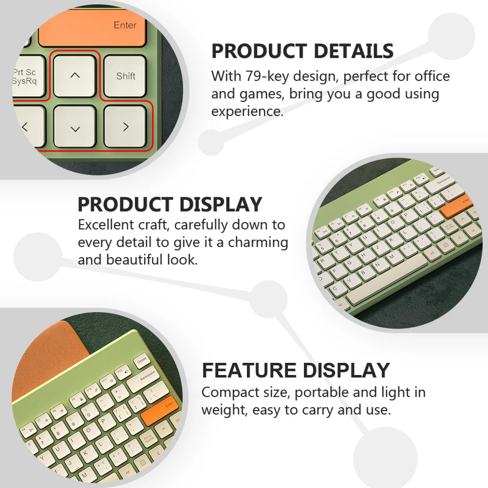 

Wired 79 Keys Mechanical Keyboard Compact Design Gaming Office Keyboard Pc Computer Durable Lightweight Office Keyboards