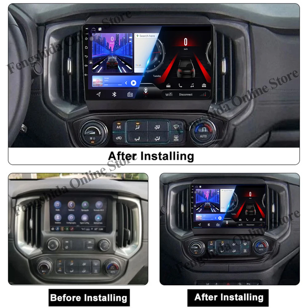 Radio Multimedia con GPS para coche, Sistema Inteligente inalámbrico con Android 14, Carplay, 8 núcleos, 5G, pantalla, para Chevrolet Blazer, Colorado S10 2018