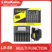 LiitoKala LiiS6 LiiPD4 Lii500 Battery Smart Charger 18650 Polarity Detect For 3.7v 18650 26650 21700 32650 1.2v AA AAA Batteries