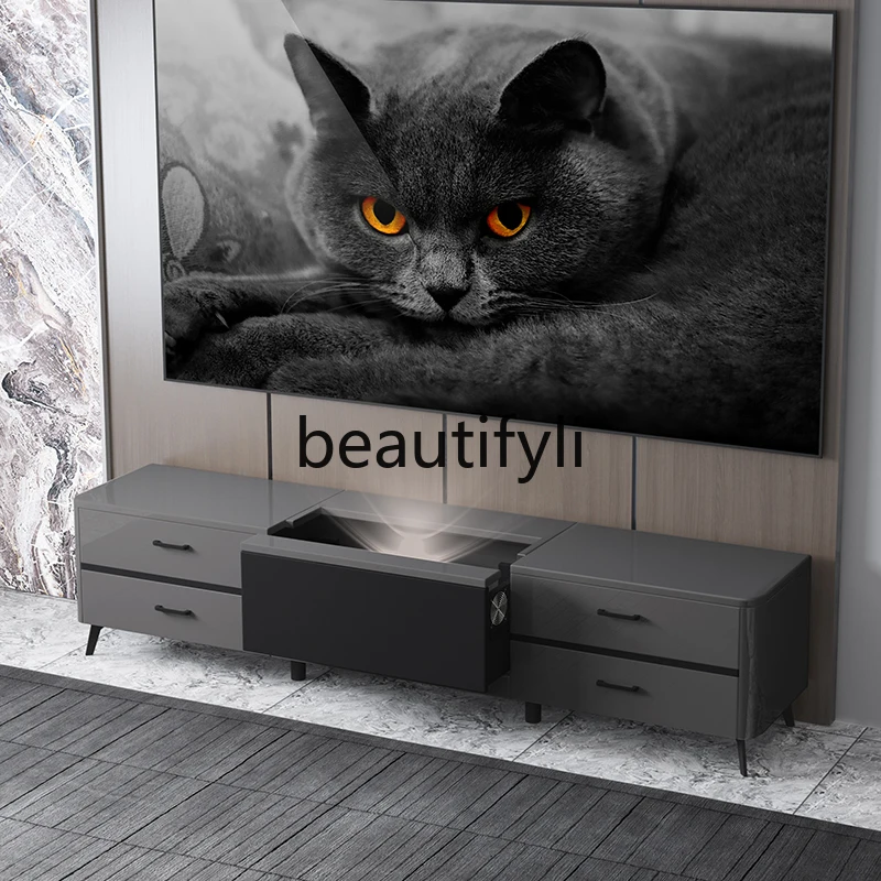 

Telescopic Laser TV Cabinet Cinema, Smart Electric Tray Projector Cabinet