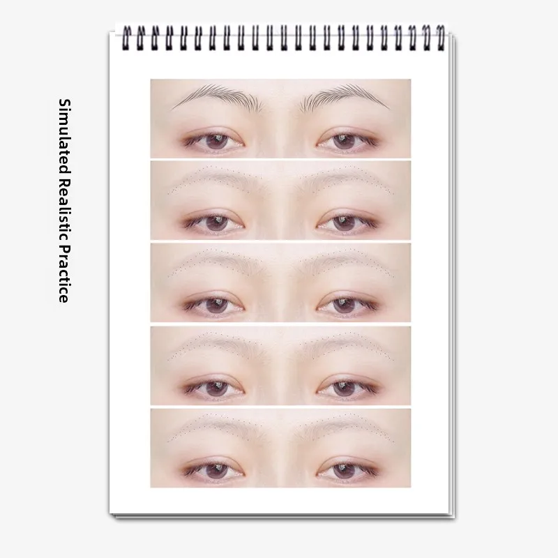 Beginner's Embroidery Eyebrow Tracing Book Wild Eyebrow Shape Practice Workbook Eyebrow Line Teaching Book New Line Book