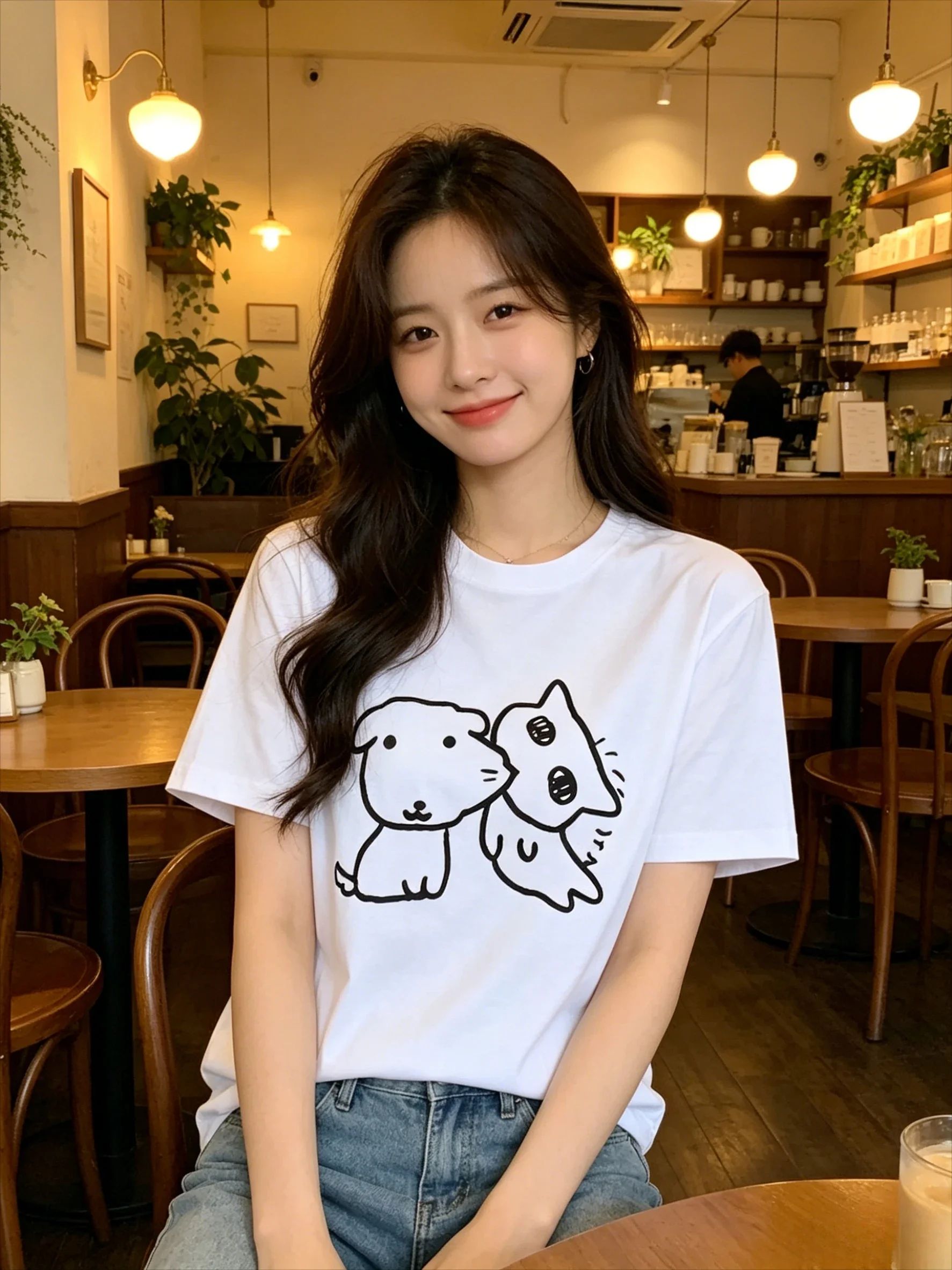 Summer Clothing Drawing - 2026 Kaos Wanita dengan Motif Gambar