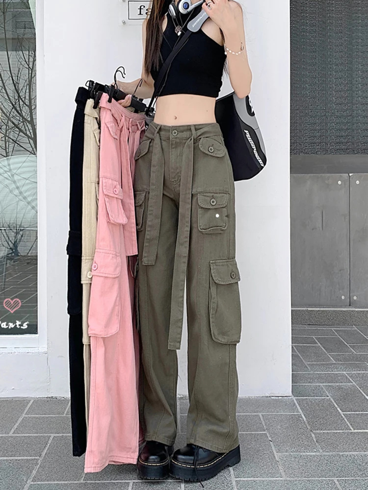 

Women Streetwear Korean Harajuku Casual Parachute Pants Women Sweatpants Wide Leg Joggers Trousers Clot