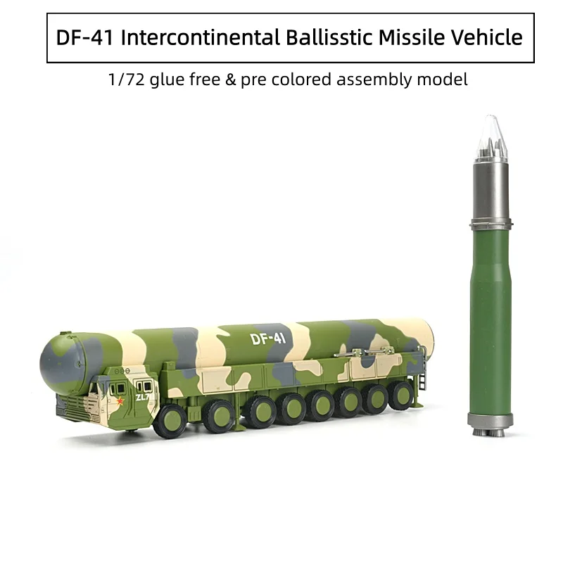 

1/72 военная серия, китайская DF-41, межконтинентальная ракетная машина, строительные блоки, модель, игрушки «сделай сам» для мальчиков, рождественские подарки