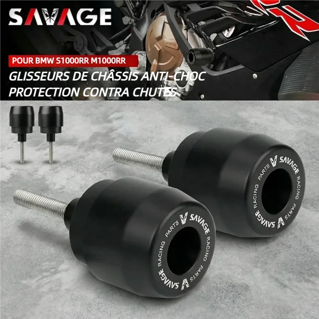 SAVAGE GLISSEURS DE CHÂSSIS ANTI-CHOC ROBUSTES POUR BMW S1000RR/M1000RR - ACCESSOIRES DE MOTO GARDE-CARÉNAGE ET GARDE-MOTEUR