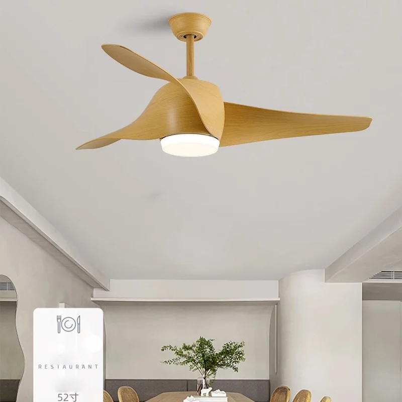 Nordic Creative Restaurant Ceiling Fan Light Modern Simple Living Room Bedroom Household Fan Light with LED Electric Large Fan