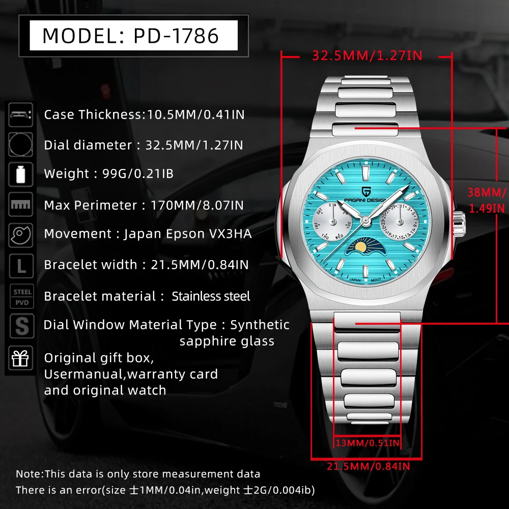 2026年新作 パガーニデザイン ファッション メンズクォーツ腕時計 高級 デイト 曜日表示 ステンレス 防水 スポーツウォッチ