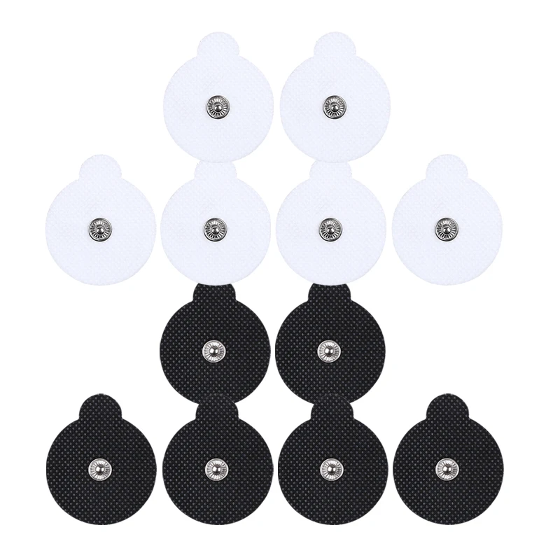 

4cm Self-Adhesive Circular Button Electrode Pads Muscle Stimulator Gel for TENS Compatible with Body Massager Machines