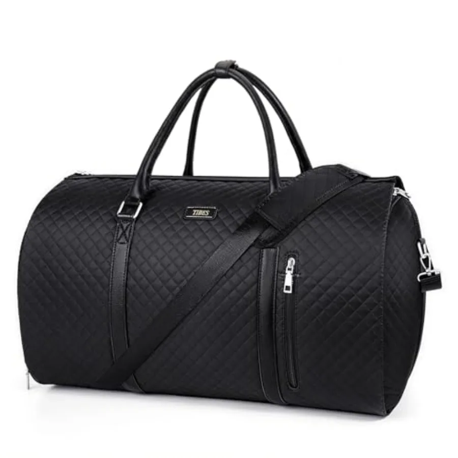 

Convertible 2-in-1 Garment Bags for Travel, 50L Carry On Garment Duffle Bag With Shoe Compartment Large Weekender Bag for Women
