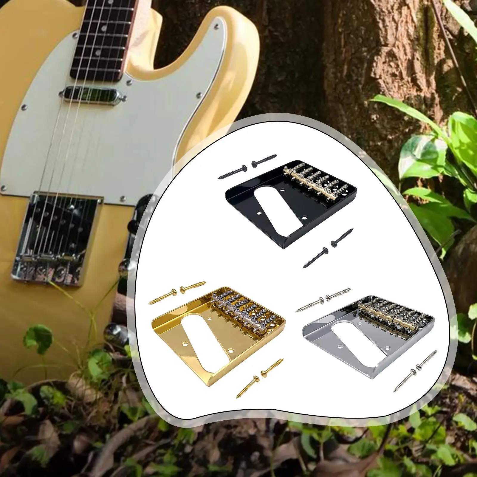 Replacement Bridge for Six-string Bass, Installation for Electric Guitars