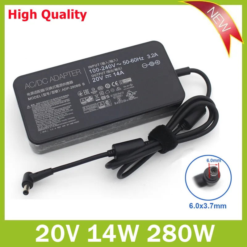 20V 14A 6.0*3.7mm 280W ADP-280BB B Power Supply Ac Adapter Charger for Asus ROG G703GI PG35V GX701 G703GX G703GS GX703HS