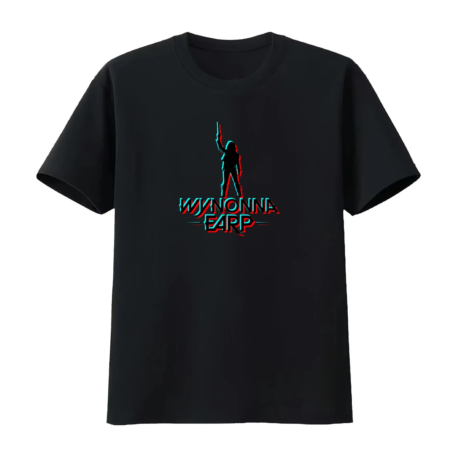Wynonna Earp Retro Glitch - Black T-Shirt Summer Casual Cotton Tee Oversized Streetwear Tops Vintage Graphic Print