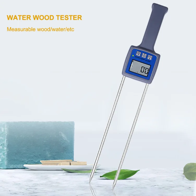 Portable Wood Sawdust Moisture Meter Analyzer For Hay Cereal Straw Bran Forage Grass Leymus Bamboo Grass Fibre Humidity Testing