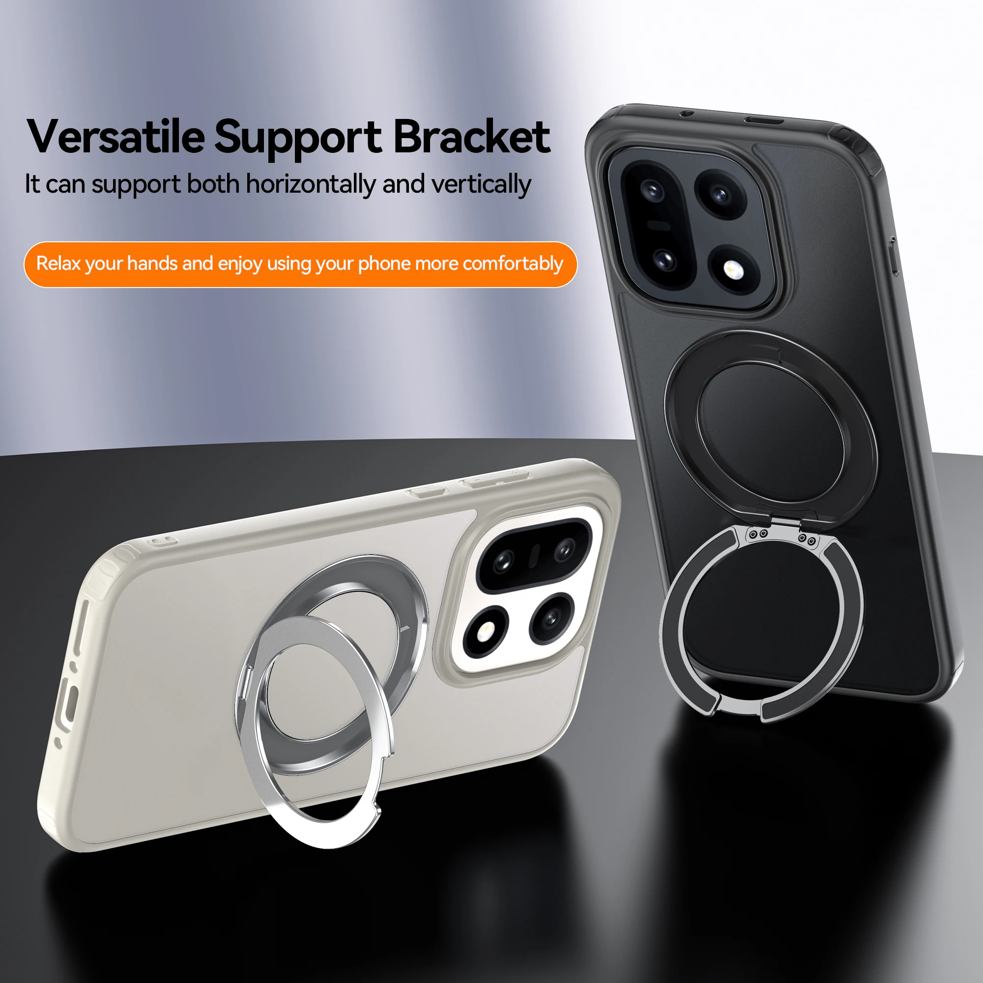 For OnePlus 15 Magsafe 360°Magnetic Bracket Phone Case Rotat