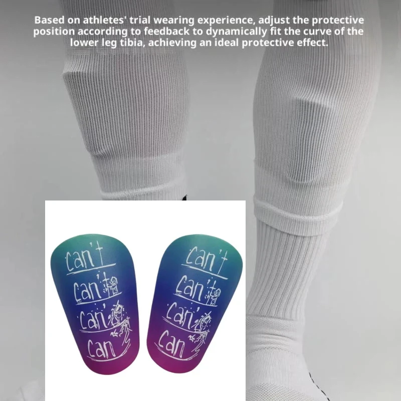 زوج واحد من وسادة كرة القدم الصغيرة المقاومة للاهتراء وممتصة للصدمات وواقي الساق خفيف الوزن ومحمول لتدريب كرة القدم