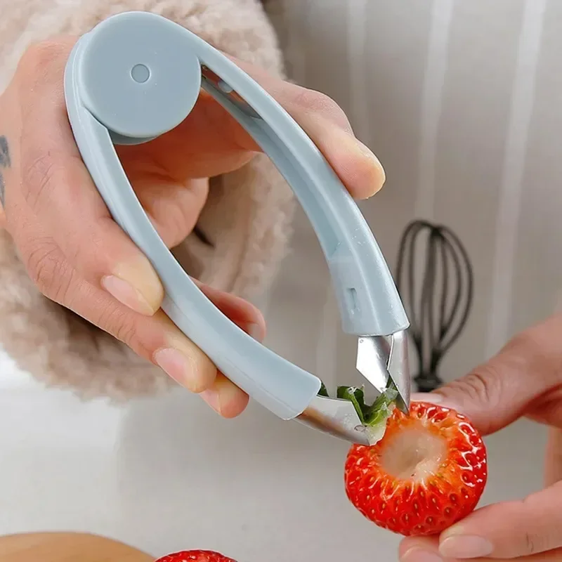 Kitchen Stainless Steel Pineapple Eye Corer Fruit Vegetable Knives Stem Remover Clip Strawberry Huller Peeler Tweezers Gadgets view 2