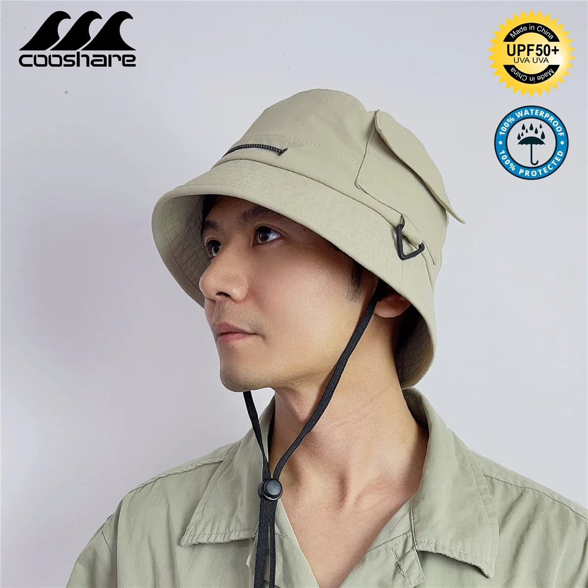 

Mountain System Outdoor Quick-Drying Waterproof Functional Workwear Basin Cap Customized Pocket Design Flat Top Fisherman Hat