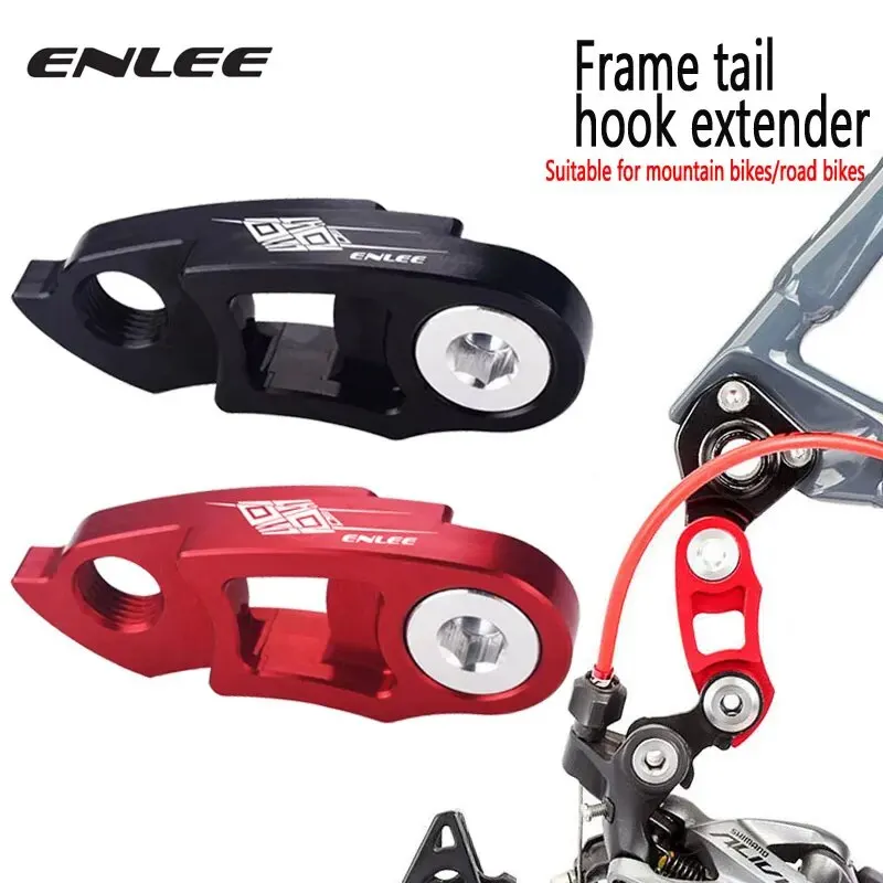 ENLEE MTB Bike Road Bicycle Rear Derailleur Hanger Extension Extender Frame Gear Tail Hook Extender For Large Tooth Flywheel