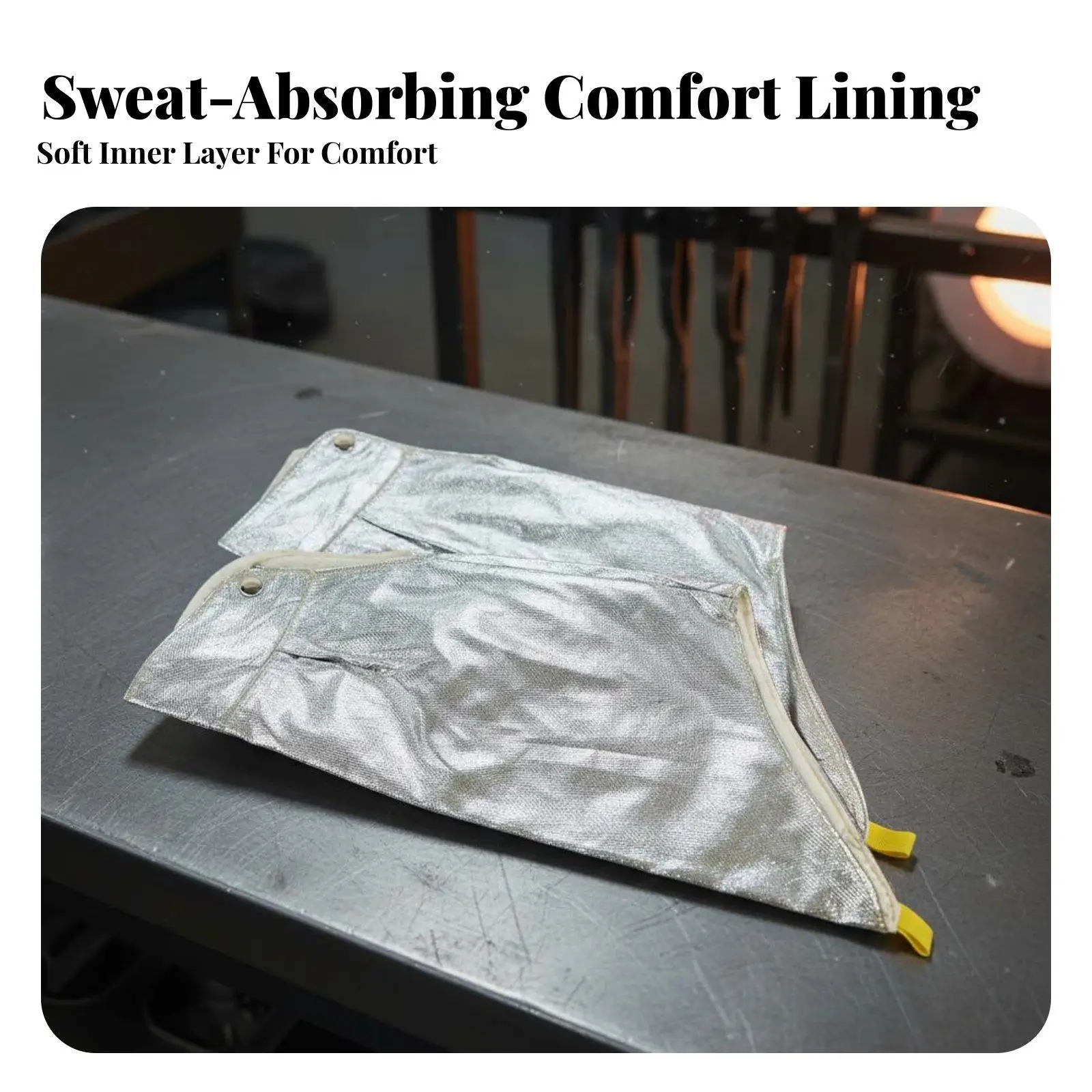 Aluminized Heat Resistant Sleeve Fireproof Arm Guard Thermal Insulating Sleeves Spark Protection for Foundry Metal Joining