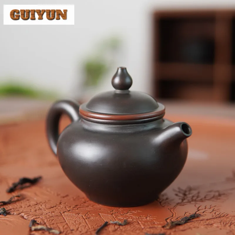 110ml Authentic Qinzhou Nixing Pottery Teapot Pure Handmade Duozhi Pot Tea Soaking Kettle Raw Ore Mud Teaware Accessories Gift