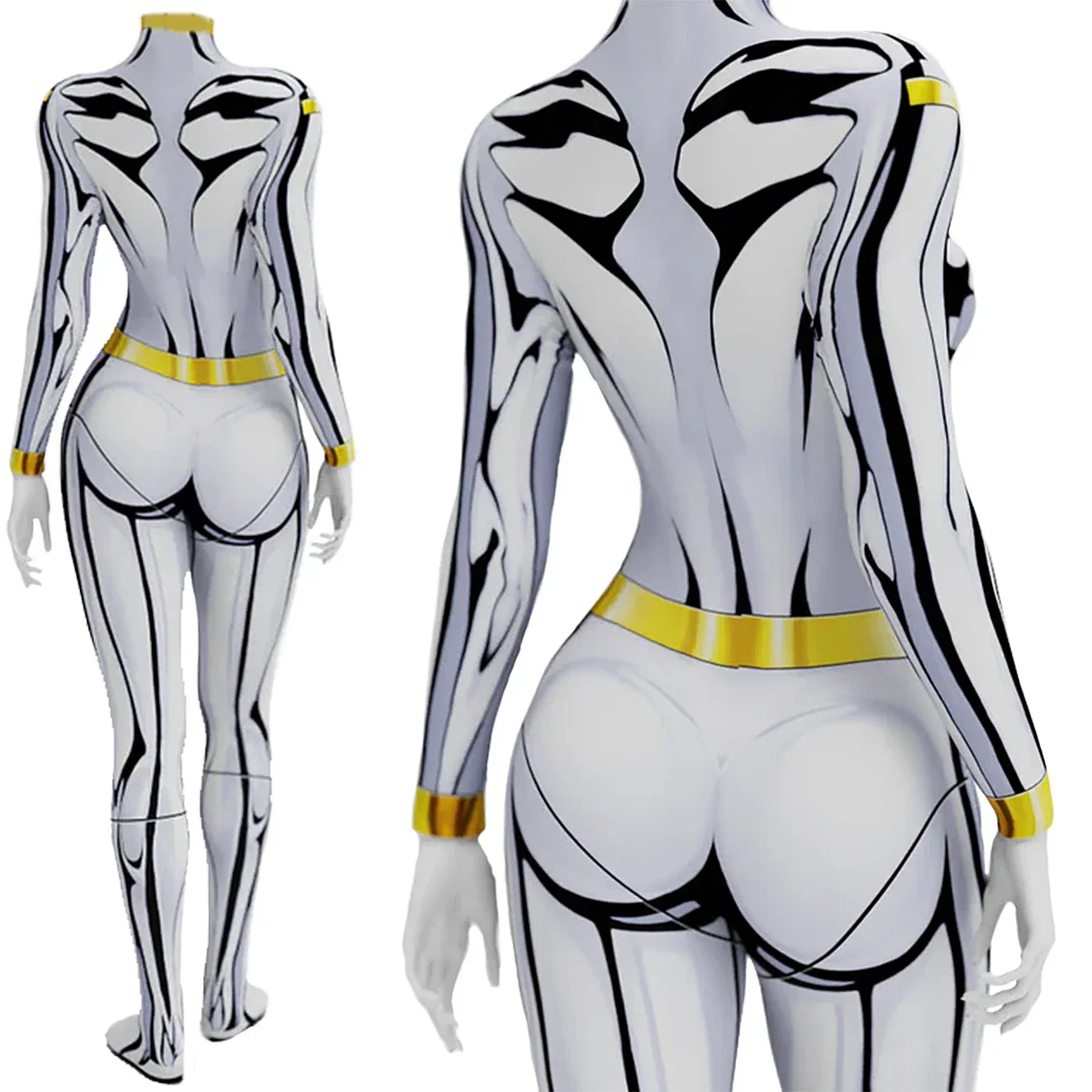 Anime X-Men 97 Storm Cosplay Costume Superhero Woman Girls Bodysuit Catsuit 3D Printed Spandex Zentai Outfit Halloween Costume