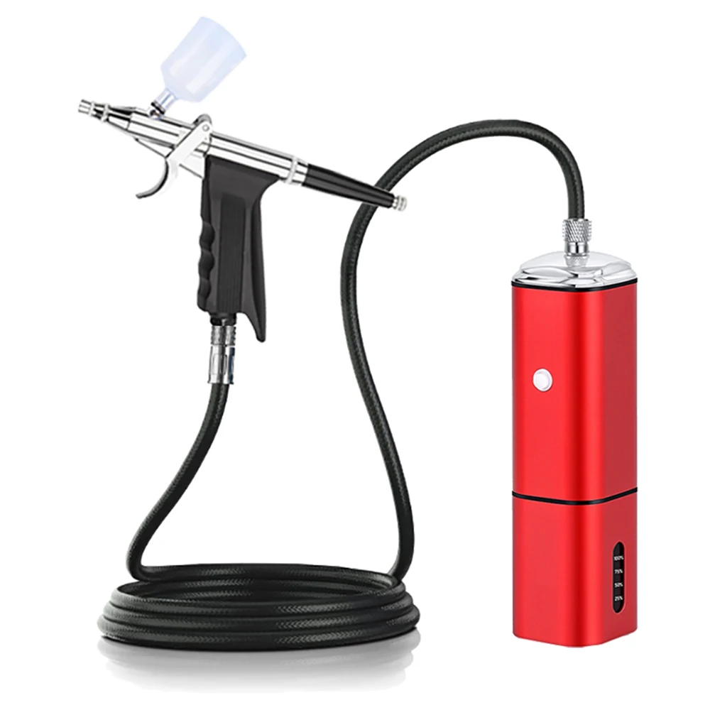 Personal Auto Pocket Airbrush And Compressor Set Cordless Super Silent High Power Beauty Salon Art Design Pneumatic Tool