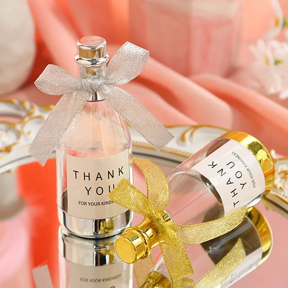 20Pcs Bottle Shaped Candy Boxes Wedding Party Favors Shower Favors Birthday Boxes Anniversary Gift Box Transparent Candy