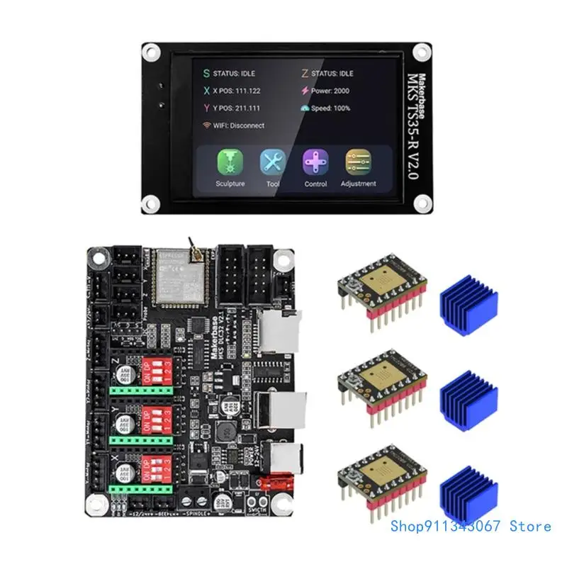 

Материнская плата гравировального станка DLC32 V2.1, плата управления TS35 LCD, 3 шт., TMC2209, Прямая доставка