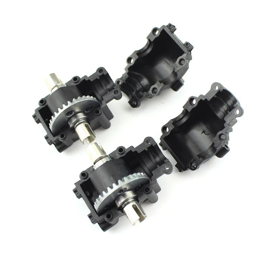 2Sets Metal Differential and Wave Box for Wltoys 144001 1/14 4WD RC Car Vehicle Models Parts Gear Box