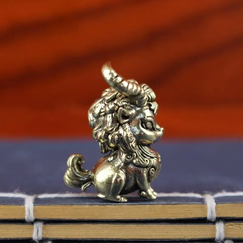 Copper Retro Mini Ornament Warcraft Sheep Demon Figure Home Decoration Accessories Sheep Head Ornament Desktop Decor