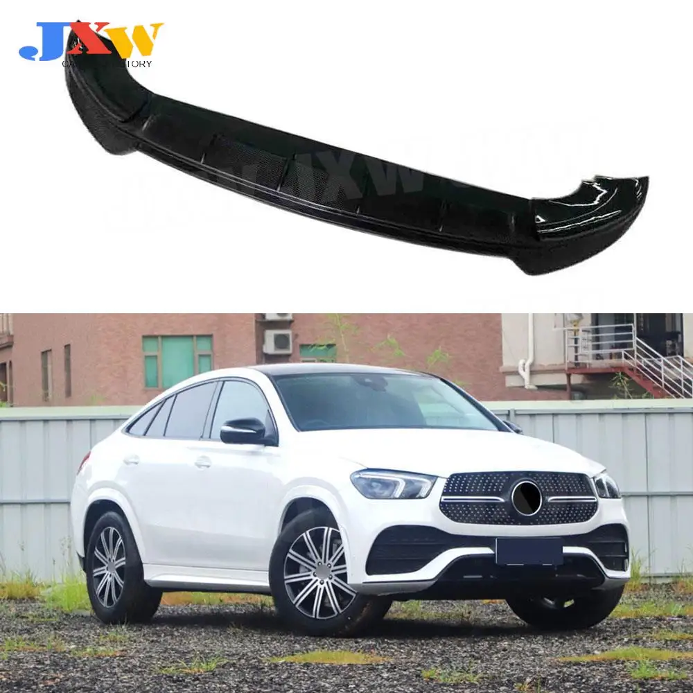 For Mercedes Benz GLE Class C167 GLE 350 450 GLE53 Coupe AMG Sport SUV 2020-2022 FRP Car Front Bumper Lip Spoiler Carbon Fiber